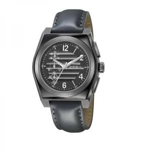 【貨物輸送無料】orologio uomo breil escape tw0974 chrono vera pelle grigio nero sub 100mt