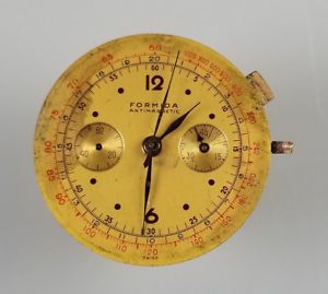 【貨物輸送無料】vintage 2 register chronograph wrist watch movement  landeron 55