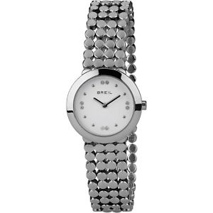【貨物輸送無料】orologio breil silk donna tw1766 watch maglia zirconi acciaio 28 粍 nuovo