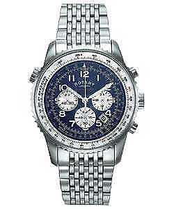 【貨物輸送無料】rotary gb0335105 mens stainless steel bracelet watch *see full description*