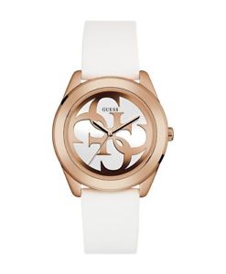 【送料無料】guess damenuhr w0911l5 edelstahl rose silikon wei neu|hokushin