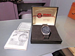 【送料無料】vintage 1980 windert quartz analog watch daydate nib with box and papers