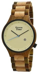 【貨物輸送無料】orologio green time minimal uomo watch zw062b wood legno acero sandalo