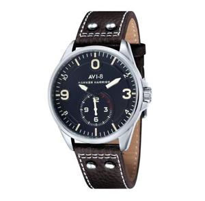 【貨物輸送無料】orologio uomo avi8 hawker harrier ii av400202 pelle marrone nero sub 50mt