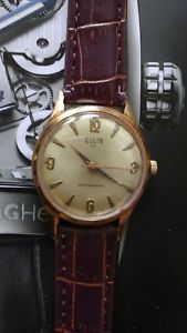【貨物輸送無料】1960s mens elgin 17 jewels selfwinding automatic wrist watch