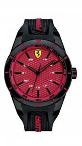 【送料無料】orologio solo tempo, 3h uomo ferrari redrev fer0830248 nero e rosso originale