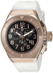 【貨物輸送無料】swiss legend mens rose gold steel case white strap quartz watch 13844rg01wht