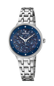 【送料無料】festina f203822 mademoiselle damen uhr mit swarovski kristallen neu
