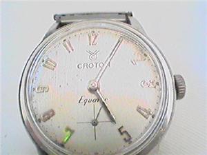 【貨物輸送無料】rare vintage croton equator windup watch runs