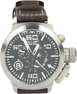 【貨物輸送無料】ballast herren chronograph  bld700101 2 lederarmbnder  swiss made