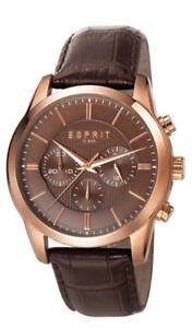 esprit herrenuhr relay rosegold brown es106841004 analog chronograph leder dunke esprit herrenuhr relay rosegold brown es106841004 analog chronograph leder dunke