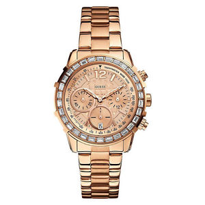【送料無料】neues angebot guess womens chronograph rose goldtone stainless steel u0016l5 w box 32,370円