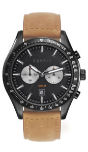 【送料無料】esprit herrenuhr esryan brown es108241004 analog chronograph leder hellbraun|hokushin