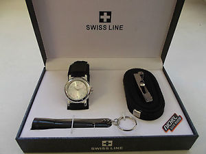 【貨物輸送無料】swiss line watch gift box set 腕時計-メンズ腕時計