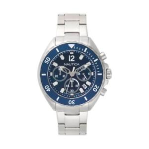 【貨物輸送無料】orologio uomo nautica port napnwp009 chrono acciaio blu sub 100mt