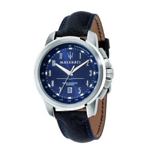 【貨物輸送無料】maserati successo 44 粍 blue d blue strap ss r8851121003