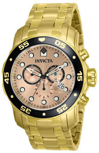 【貨物輸送無料】invicta 80063  chronograph gold pro  diver 200 m swiss ret795 0072 a 0074