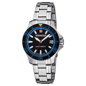 【貨物輸送無料】 250 mens 43粍 wenger  blue seaforce watch 0641  stainless