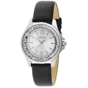 orologio donna liu jo luxury dancing mini tlj741 pelle nero silver swarovski orologio donna liu jo luxury dancing mini tlj741 pelle nero silver swarovski