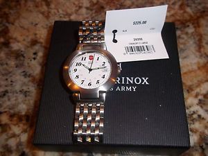 【貨物輸送無料】vintage victorinox swiss army mens 24398 cavalry stainless white   watch  nwt
