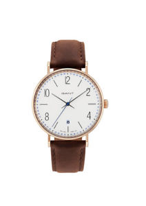 【送料無料】gant herrenuhr detroit gt034001 analog leder braun｜hokushin