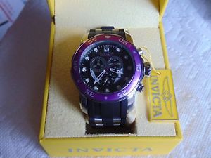 【貨物輸送無料】invicta 48粍 pro diver scuba chronograph stainless steel watch must see
