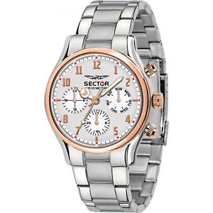 【貨物輸送無料】orologio sector 660 r3253517004 uomo watch acciaio 43 粍 multifunzione oro rosa