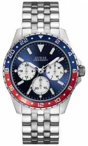 【送料無料】guess odyssey mens sport multi silver round w1107g2 watch  24