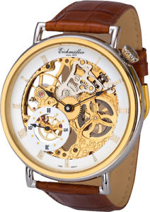 【送料無料】eichmller xxl skelettuhr handaufzug 21 jewels glasboden 50mm herrenuhr 821803｜hokushin 31,187円