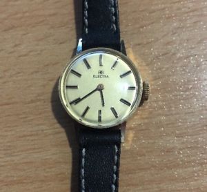 【送料無料】electra montre ancienne en or massif electra 18k gold watch
