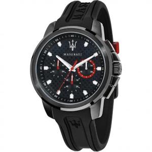 【送料無料】orologio uomo maserati sfida r8851123007 multifunzione silicone nero rosso 50mt｜hokushin