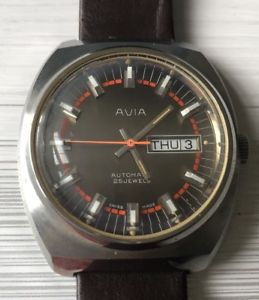 【送料無料】rare vintage avia redline daydate automatic 25 jewel swiss cal 09090153｜hokushin