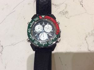 【送料無料】sector underlab chrono alarm orologio nuovo vintage anni 90 cassa nera mm 40,00｜hokushin 35,087円