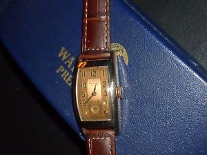 【送料無料】exquisite*deco waltham premier mens*rose gold plate*wollaston*1941*9j*boxpaper