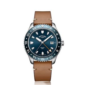 【送料無料】rotary gs0510805 mens henley gmt wristwatch