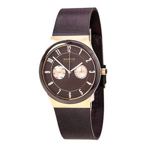 【送料無料】bering 32139265 gents ceramic day date brown mesh bracelet watch 41,587円