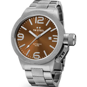 【送料無料】tw steel cb25 mens brown 45mm canteen automatic watch 2 years warranty