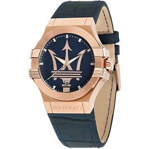 【送料無料】maserati r8851108027 mens blue potenza wristwatch|hokushin