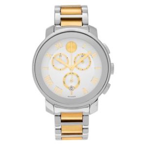 【送料無料】movado mens bold 3600280 silver metal swiss quartz watch|hokushin