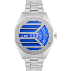 【送料無料】storm herrenuhr vaultas lazer blue silbern mit blauen uhrglas