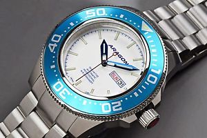 【送料無料】aragon a056slv divemaster t100 automatic 50mm watch｜hokushin