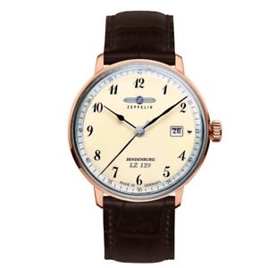 【送料無料】zeppelin lz129 hindenburg uhr 70445 retrodesign edelstahl ip rosgold herren｜hokushin