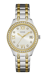 【送料無料】guess w0848l4 damenuhr edelstahl bicolor mit weien steinen neu｜hokushin 46,788円
