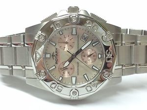 【送料無料】rotary ladys aqualand chronograph alb90033c07 waterproof bnib rrp 249|hokushin