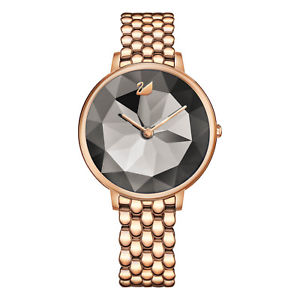 【送料無料】 swarovski crystal lake watch 5416023 dark grey rose gold tone 2 y warranty