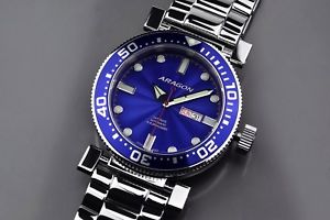 【送料無料】aragon a033blu m diver automatic 50mm