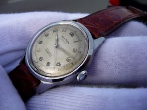 【貨物輸送無料】wyler vetta vintage military all steel watch etanche case incaflex 40s amazing