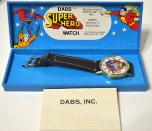 【貨物輸送無料】batman mens dabs amp; co wrist watch w box amp; instructions vintage 1977 dc working
