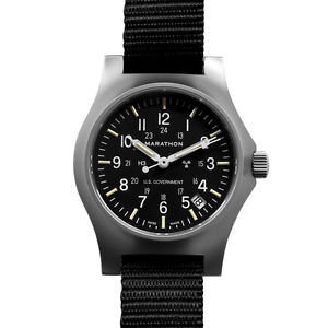 【貨物輸送無料】marathon military general purpose quartz w date, sapphire, us government,