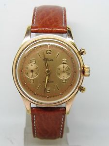 【貨物輸送無料】chronographe  regilux plaqu or mouvement landeron 248,vintage chrono